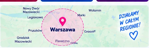 Obszar działania - Warszawa i okolice